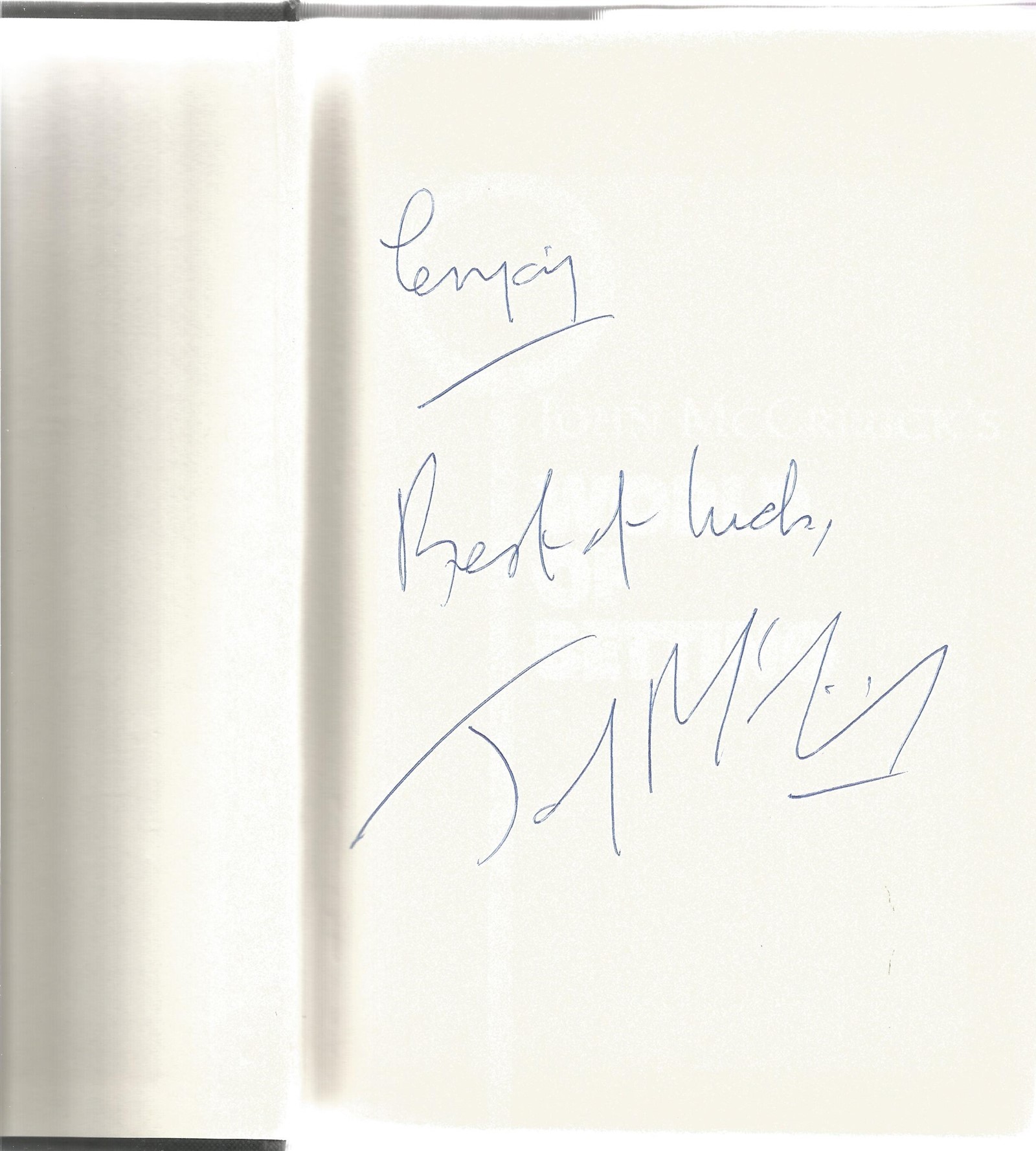 John McCriricks signed hardback book titled World of Betting Double Carpet and all that signed on - Image 2 of 3