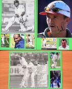 Cricket Collection 3 A4 sheets with affixed photos and magazine pages includes some good