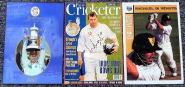 Cricket Collection 3 signed magazine covers by Mike Atherton, Michael Di Venuto and Jamie Cox.