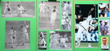 Cricket Collection 3 A4 sheets with affixed photos and magazine pages includes some good