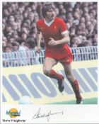 Football. Steve Heighway Signed 10x8 Autographed Editions page. Bio description on the rear. Photo