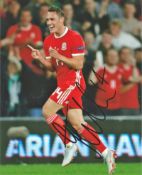 Football Connor Roberts signed 10x8 Wales colour photo. Connor Richard Jones Roberts (born 23