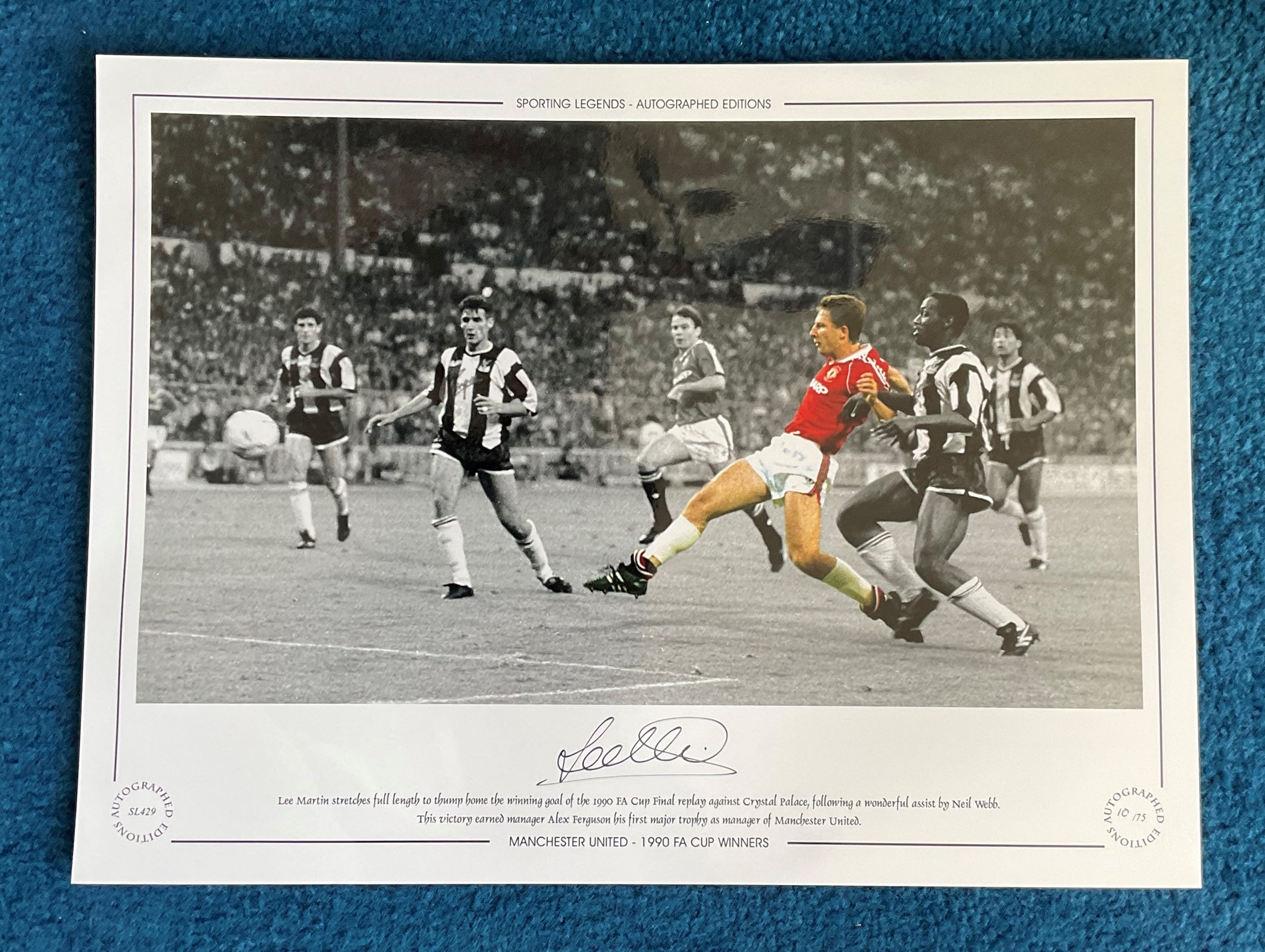 Lee Martin 16x12 hand signed colour, black and white photo Autographed Editions, Limited Edition.