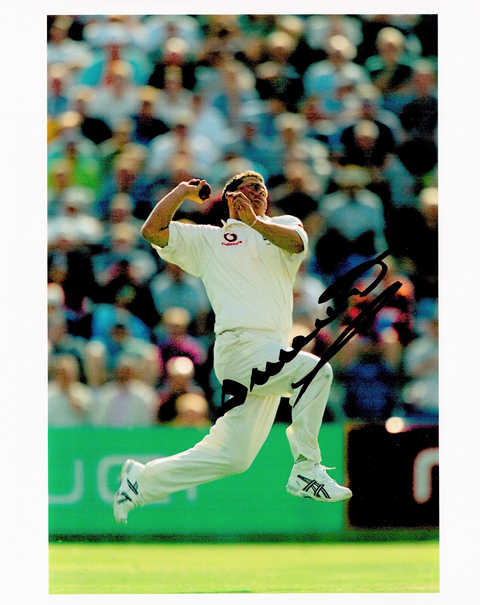 Cricket Darren Gough signed England 10x8 colour photo. Darren Gough MBE (born 18 September 1970)