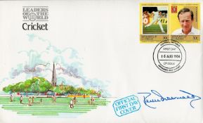 Cricket Derek Underwood signed Leaders of the World Cricket FDC PM Grenadines of St Vincent 16 Aug