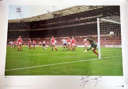 Football Paul Gascoigne signed 23x16 Legends series big blue tube print featuring his iconic goal