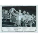 Football. Nat Lofthouse Signed 16x12 black and white photo. Autographed Editions, Limited