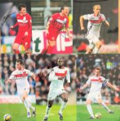 Milton Keynes Dons FC Collection of 6 signed colour photos including Dean Lewington, Samuel Nombe