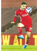 Football Ozan Kabak signed 12x8 Liverpool F. C colour photo. Ozan Muhammed Kabak (born 25 March