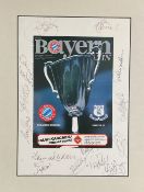 Bayern Munich v Everton 1985 European Cup Winners Cup Semi Final 1985 multi signed 20x16 print