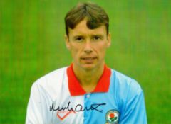 Football Mike Duxbury signed Blackburn Rovers 16x12 colour photo. Michael Duxbury (born 1