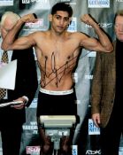 Boxing Amir Khan signed 10x8 colour photo. Amir Iqbal Khan (born 8 December 1986) is a British