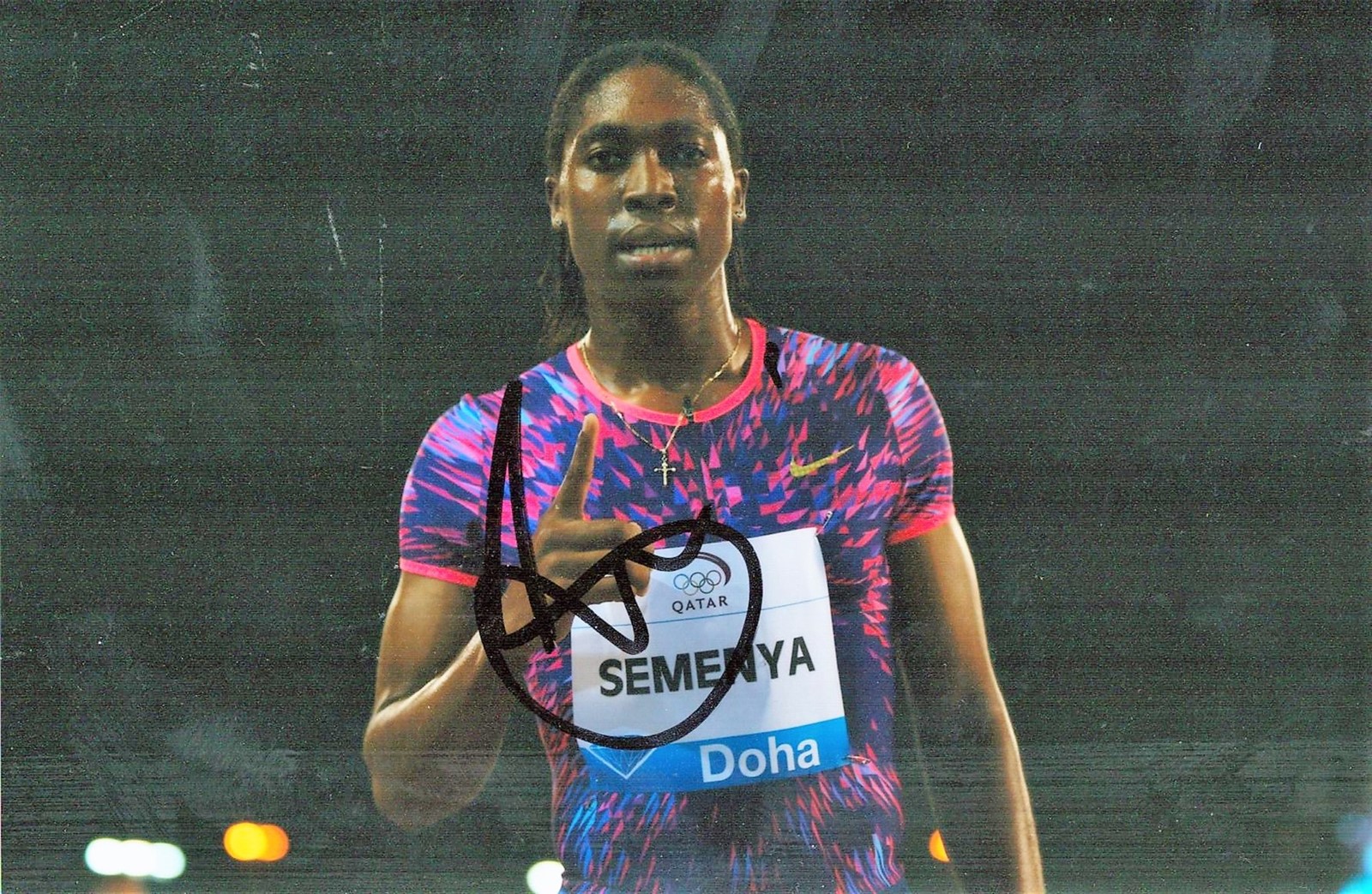 Olympics Caster Semenya signed 6x4 colour photo Gold medallist in the Womens 800m athletics at the