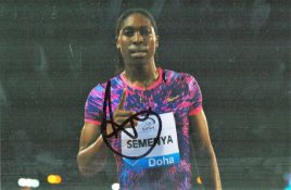 Olympics Caster Semenya signed 6x4 colour photo Gold medallist in the Womens 800m athletics at the