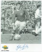 Football. Johnny Giles Signed 10x8 Autographed Editions page. Bio description on the rear. Photo