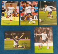 Derby County FC. Collection of 5 Hand signed Colour Photos, signed in black marker pen by Scott