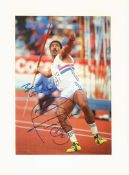 Athletics Daley Thompson signed 10x8 colour photo affixed to A4 sheet.