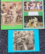 Cricket Collection 3 A4 sheets with affixed photos and magazine pages includes some good