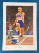 Jonathan Edwards signed 22x16 Team GB Olympic Gold Big Blue Tube Print Olympic Games Sydney 2000