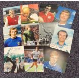 Football Collection of 12 sporting legends or the UK. Including Snooker, football, Rugby. All photos