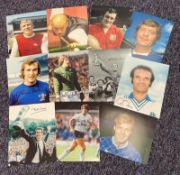 Football Collection of 12 sporting legends or the UK. Including Snooker, football, Rugby. All photos