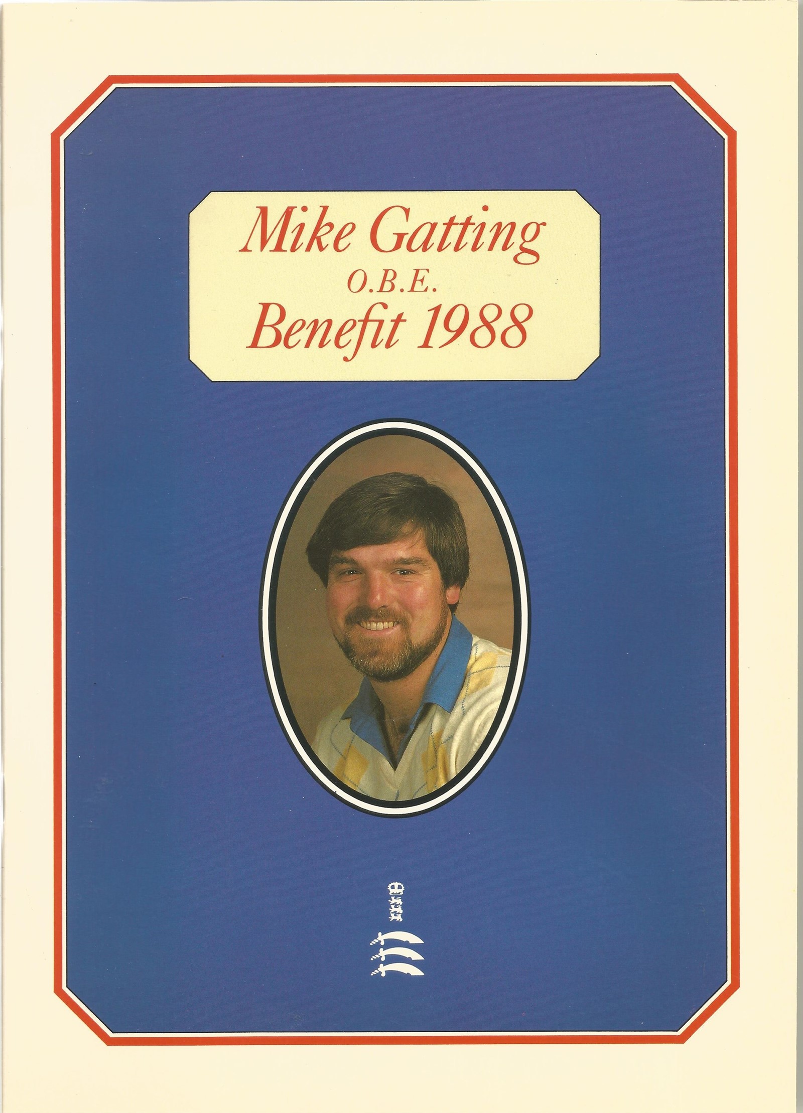 Cricket Mike Gatting signed Benefit 1988 programme signed inside by the former Captain of England