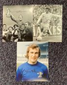 Football Collection of 3 classic hardmen signed photos. Chopper Harris, B/W photo 10x8, , Tommy