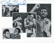 Boxing Leon Spinks signed 10x8 black and white montage photo. Leon Spinks (July 11, 1953 -