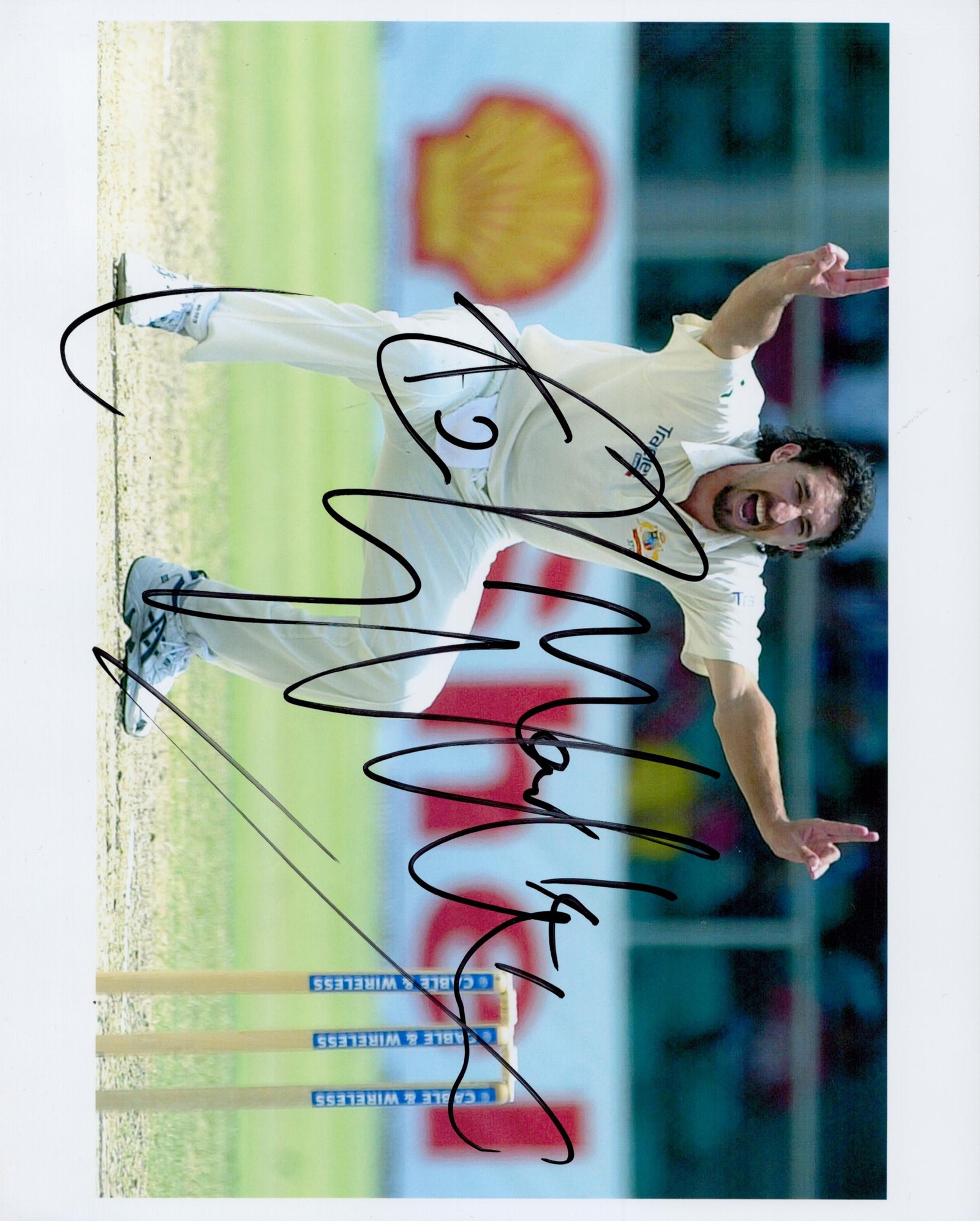 Cricket Jason Gillespie signed 10x8 Australia colour photo. Jason Neil Gillespie (born 19 April