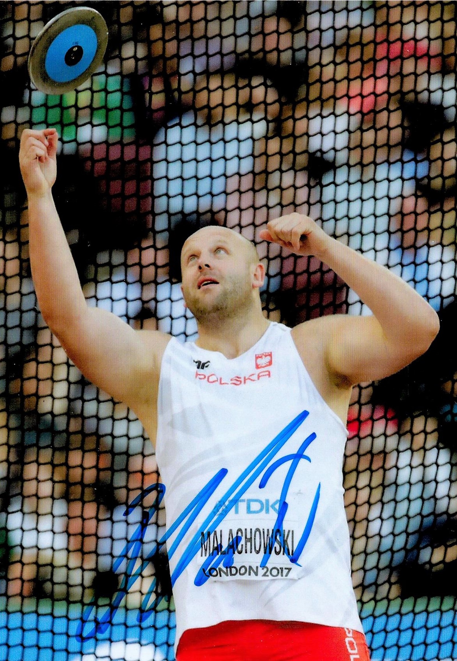 Olympics Piotr Malachowski signed 6x4 colour photo silver medallist in the mens discus event in