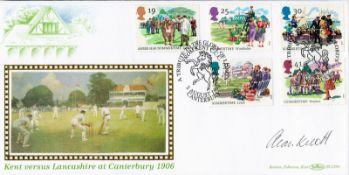 Cricket Alan Knott signed Benham FDC Kent v Lancashire at Canterbury 1906 PM A Tribute to Glory from