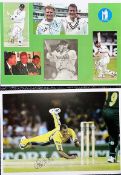 Cricket Collection 2, A4 sheets with affixed photos and magazine pages includes some good signatures