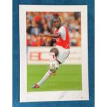 Patrick Vieira signed 22x16 Big Blue Tube Print picturing Arsenal's Inspirational Captain in