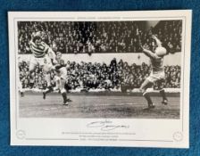 Dixie Deans 16x12 hand signed colour, Black and white photo, Autographed Editions, Limited