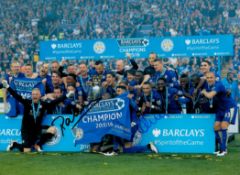 Football Claudio Ranieri and Jamie Vardy signed Leicester City 16x12 colour photo. Good condition