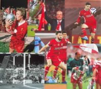 Liverpool FC. Collection of 6 Signed Liverpool Player Photos new and old including Rafa Benitez,