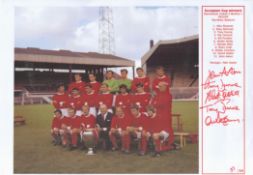 Football Manchester United 1968 multi signed 16x12 signed by David Sadler, Tony Dunne, Alex