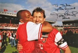 Football Tony Adams signed 12x8 Arsenal colour photo dedicated. Tony Alexander Adams MBE (born 10