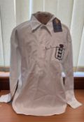 Football Tom Finney signed retro England home shirt.