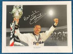 Football John McGinlay signed 16x12 Bolton Wanderers colour photo. John McGinlay (born 8 April 1964)