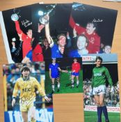 Everton Football Collection. Includes 7 coloured signed images. Signed by Neville Southall, Derek