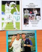 Cricket Collection 3 A4 sheets with affixed photos and magazine pages includes some good