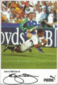 Rugby Union Jason Robinson signed 6x4 colour Puma promo photo. Jason Thorpe Robinson OBE, born 30