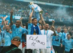 Football, Aleksandar Kolarov signed and mounted colour presentation photograph, approx 16x12.