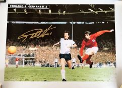Football Sir Geoff Hurst signed 1966 World Cup Final 16x12 colour print. Sir Geoffrey Charles