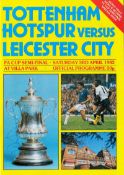 Football Steve Perryman and Larry May signed Tottenham Hotspur v Leicester City FA Cup Semi Final