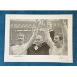 Martin Chivers and Alan Mullery 22x16 Big Blue Tube Cup King Series black and white print League Cup