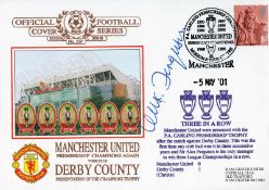 Football Alex Ferguson signed Official Football FDC Manchester United v Derby County PM FA Carling