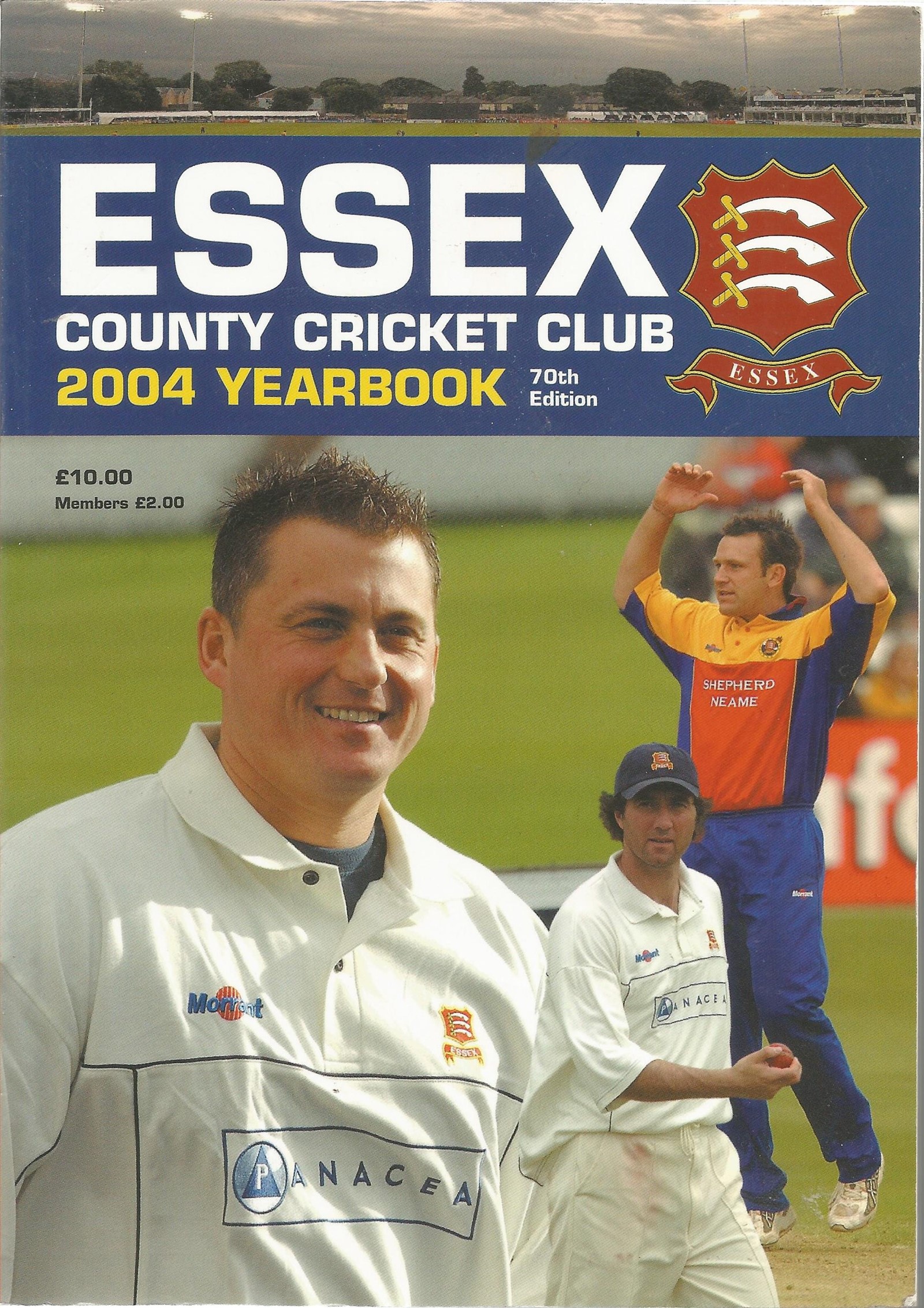 Cricket Essex County Cricket Club 2004 Yearbook 70th edition unsigned.