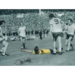 Football. Charlie George Signed 12x16 colour photo. Photo shows George Celebrating. Good condition